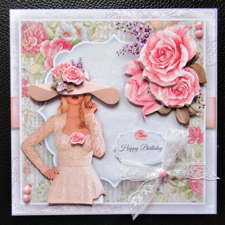 Shabby Chic Rose Hat  by Davina Rundle