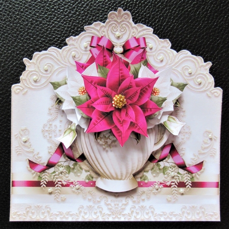 Bordo White Christmas Poinsettias Bouquet Mini Kit by Davina Rundle