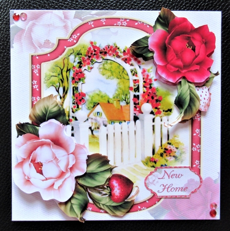 8x8 Country cottage with roses 1 mini kit by Davina Rundle