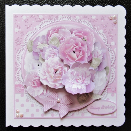 Pink and Pretty - Decoupage Card Mini Kit by Davina Rundle