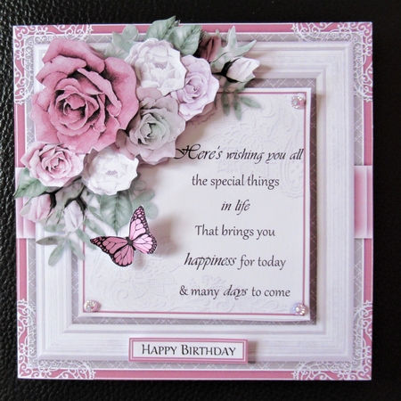 Floral Rose11 Mini Card Kit by Davina Rundle