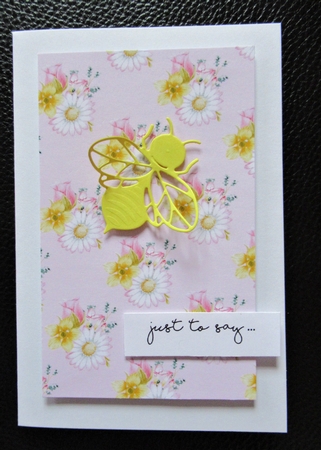 A4 Paper Rosebuds/Daisies on Pink Background by Davina Rundle