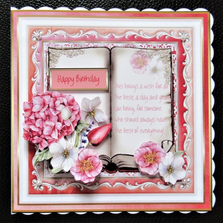 Hydrangea book and verse 7x7 card  by Davina Rundle