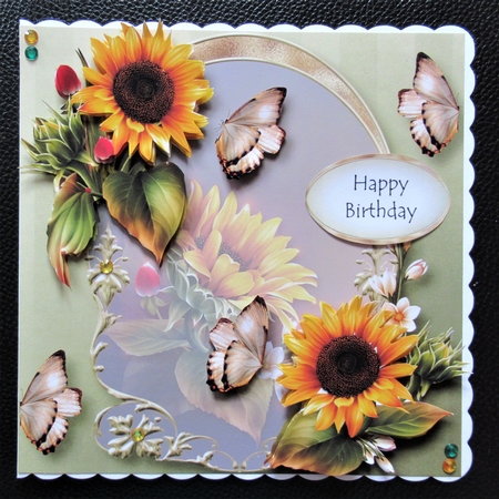 Golden Arched Frame - Sunflowers by Davina Rundle