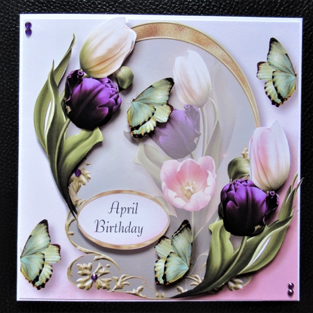Golden Arched Frame - Tulips by Davina Rundle