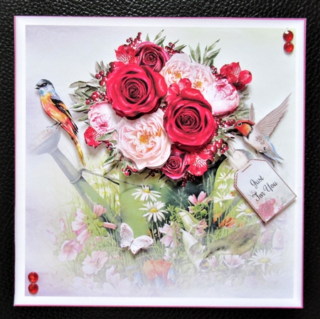 Watercolour Watering Can & Bouquet Mini Page Kit by Davina Rundle