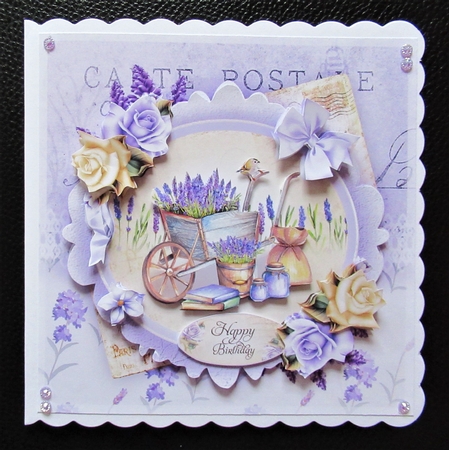 Lavender Scene Card Mini Kit by Davina Rundle