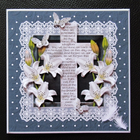 The Lords Prayer 2 - 8x8 Square Decoupage Topper by Davina Rundle