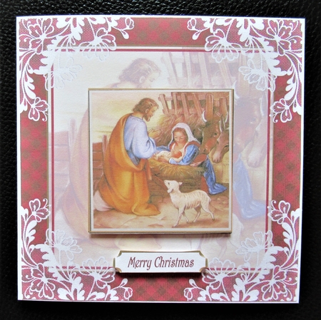 Christmas Vintage A Child is Born Topper 1 by Davina Rundle