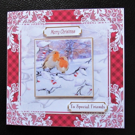 Christmas Vintage Snow is Falling Topper 2 by Davina Rundle