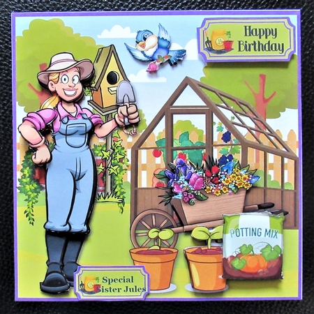 The lady loves her greenhouse by Davina Rundle