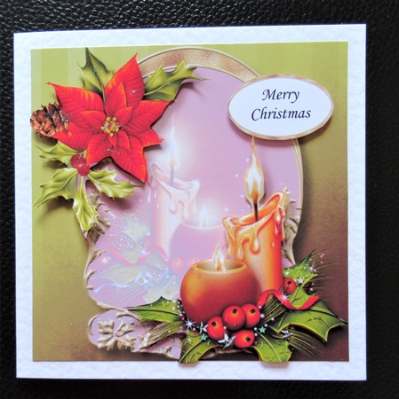 Golden Christmas Arch - Candles 8x8 by Davina Rundle