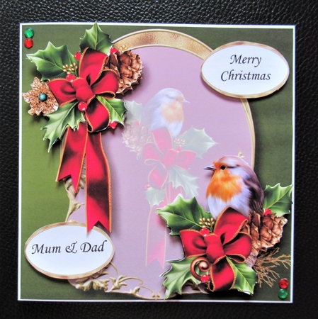 Golden Christmas Arch - Bow & Robin by Davina Rundle