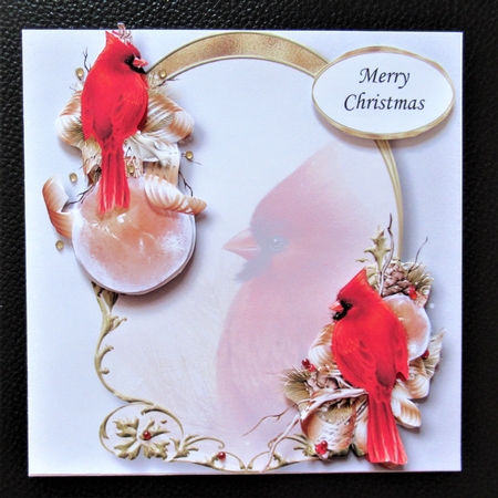 Golden Christmas Arch - Red Cardinals by Davina Rundle