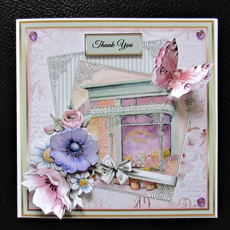 The flower shop 6x6 card by Davina Rundle
