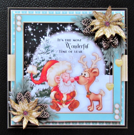 Holly Jolly Santa2 Mini Card Kit by Davina Rundle