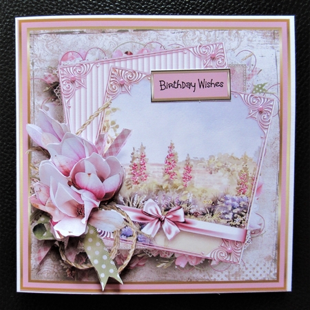 Rose cluster 6x6 card by Davina Rundle