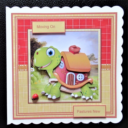 Turtle on the move 6x5x6x5 card by Davina Rundle