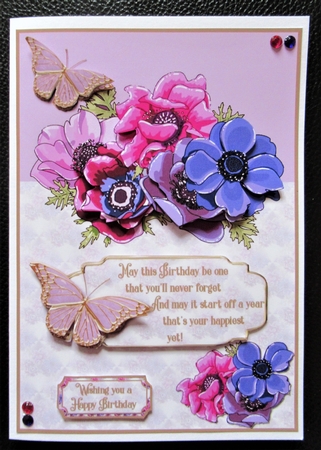 Colorful anemonies A5 by Davina Rundle