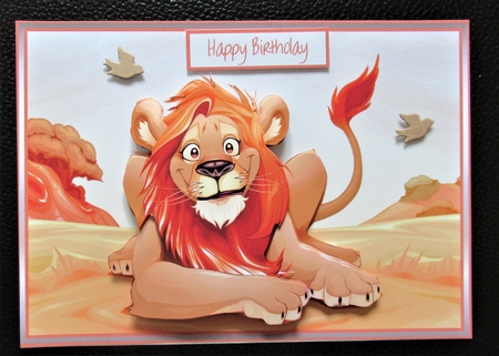 Lion King of the jungle A5 card by Davina Rundle