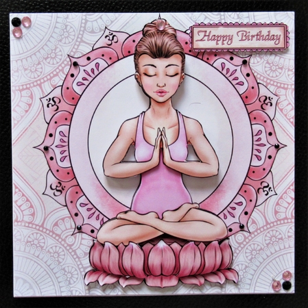 8x8 Lotus position birthday by Davina Rundle