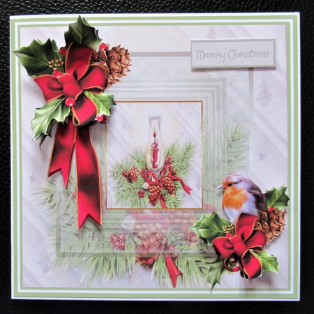 Christmas lamp 6x6 card by Davina Rundle