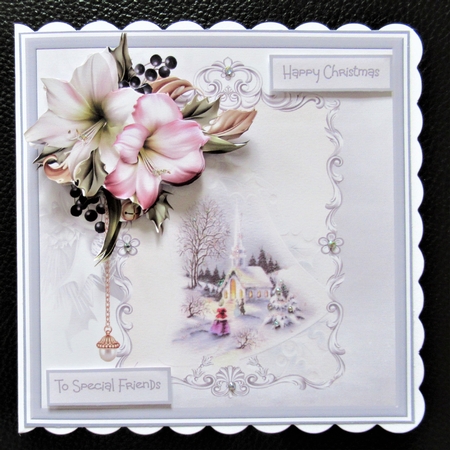 Church in a bell 6x6 card by Davina Rundle