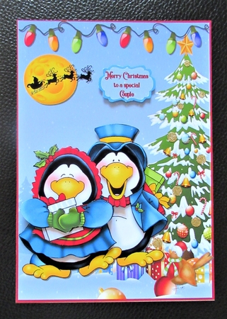 Penguins christmas wishes A5 by Davina Rundle
