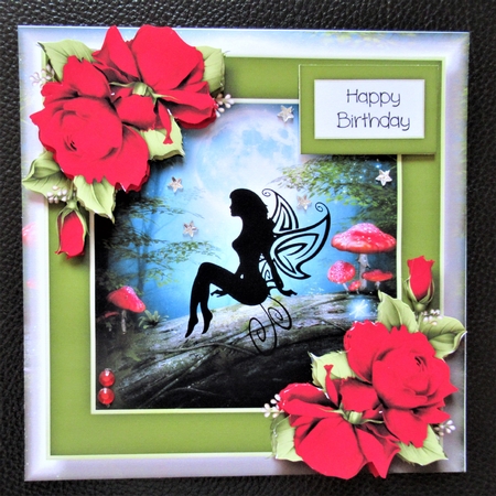 Beautiful Fairy Silhouette & Red Roses by Davina Rundle