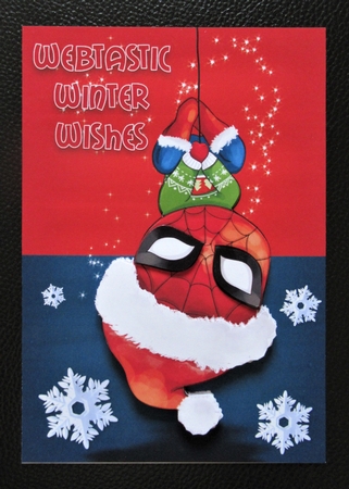 Spiderman Christmas Card by Davina Rundle