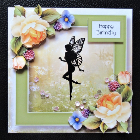 Beautiful Fairy Silhouette & Yellow Roses by Davina Rundle