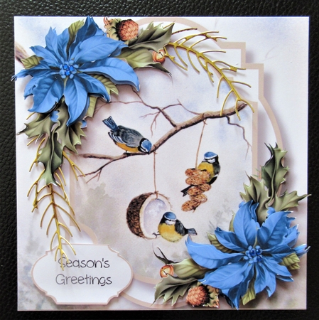 Double Mat - Winter Bluetits by Davina Rundle