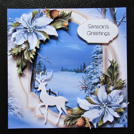 Double Mat - Blue Snow by Davina Rundle
