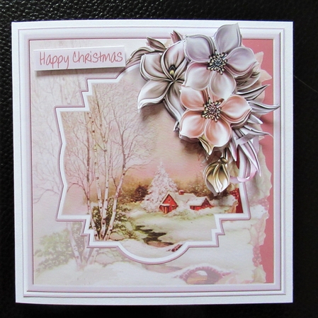 House by the stream 6x6 card by Davina Rundle