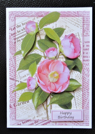 BOTANICAL CAMELIA DECOUPAGE TOPPER by Davina Rundle
