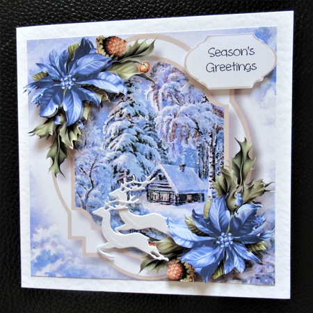 Double Mat - Snowy Cabin by Davina Rundle