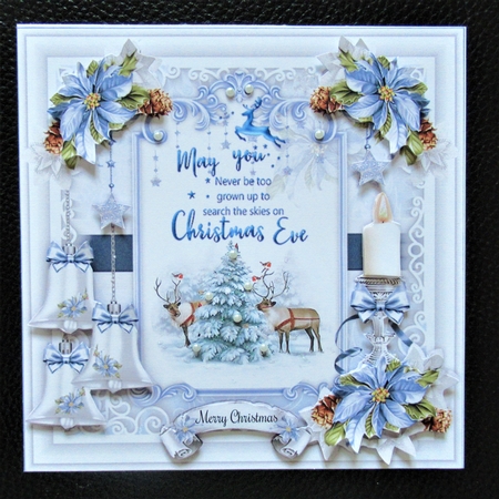 Christmas Card Topper 3 With Decoupage by Davina Rundle