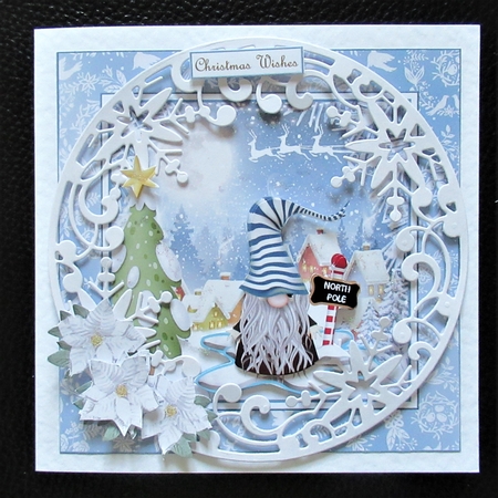 Christmas Village Gnome 8x8ins Mini Kit 5 by Davina Rundle
