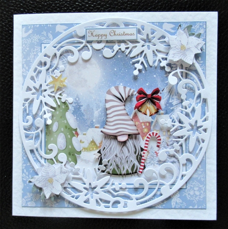 Christmas Village Gnome 8x8ins Mini Kit 6 by Davina Rundle