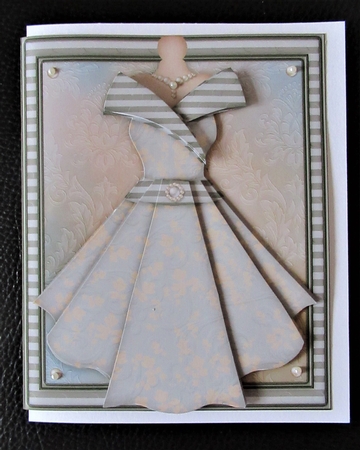 Womens Dress 10 - Decoupage Card Kit by Davina Rundle