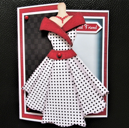 Womens Dress 15 - Decoupage Card Kit by Davina Rundle