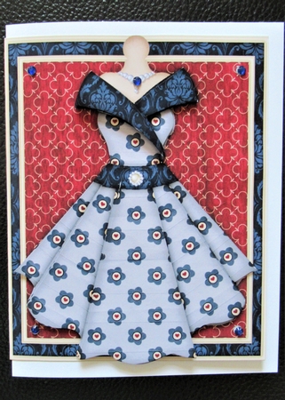 Womens Dress 20 - Decoupage Card Kit by Davina Rundle