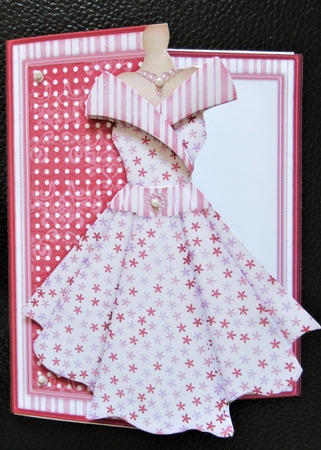 Womens Dress 27 - Decoupage Card Kit by Davina Rundle