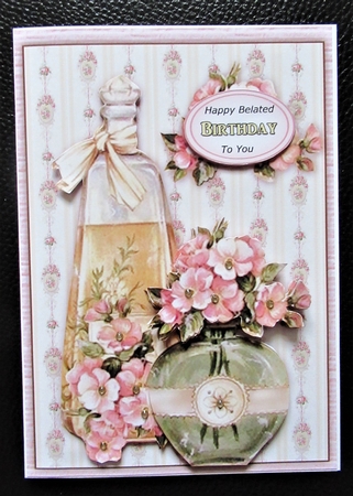 FRAGRANT GREETINGS DECOUPAGE TOPPER by Davina Rundle