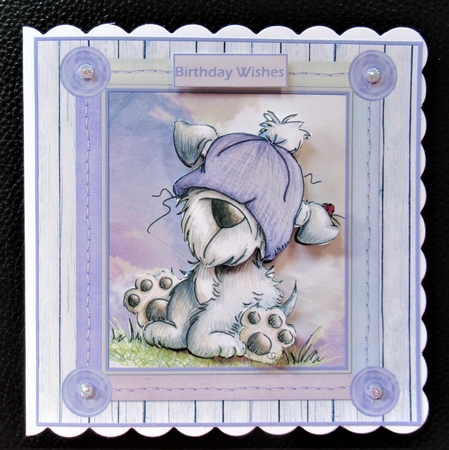 A bad hair day 6x6 card by Davina Rundle