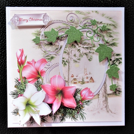 Sleepy village at Christmas 6x6 card by Davina Rundle