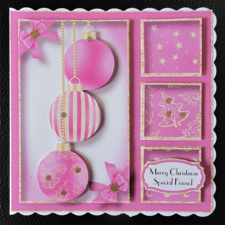 Gold Foil Baubles - Pink by Davina Rundle
