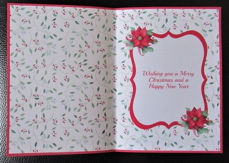 Christmas Poinsettias Insert by Davina Rundle