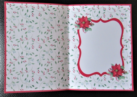 Christmas Poinsettias Insert (blank) by Davina Rundle