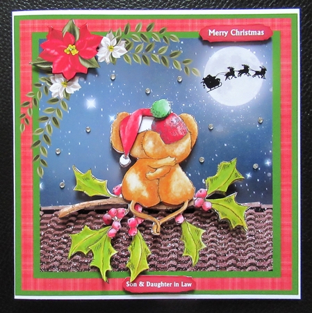 Waiting for santa christmas mice mini kit & decoupage by Davina Rundle